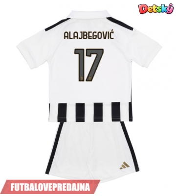 Lacne Dětský Futbalové dres Juventus Kerim Alajbegovic #17 2026-27 Krátky Rukáv - Domáci (+ trenírky)
